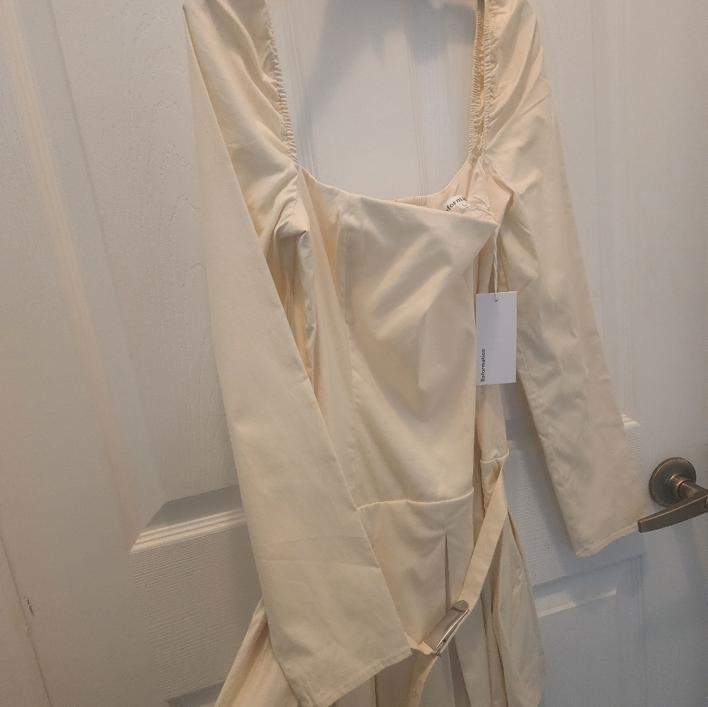 Reformation Luella ivory dress size 2
